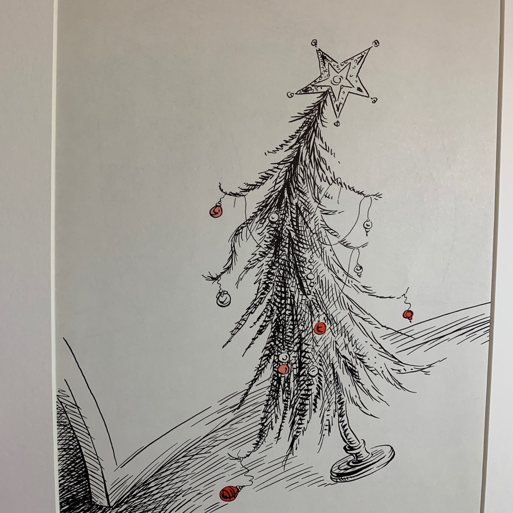 DR.SEUSS Litho (1957) 8x11" Matted 11x14"-GRINCH🌲 - Picture 4 of 6